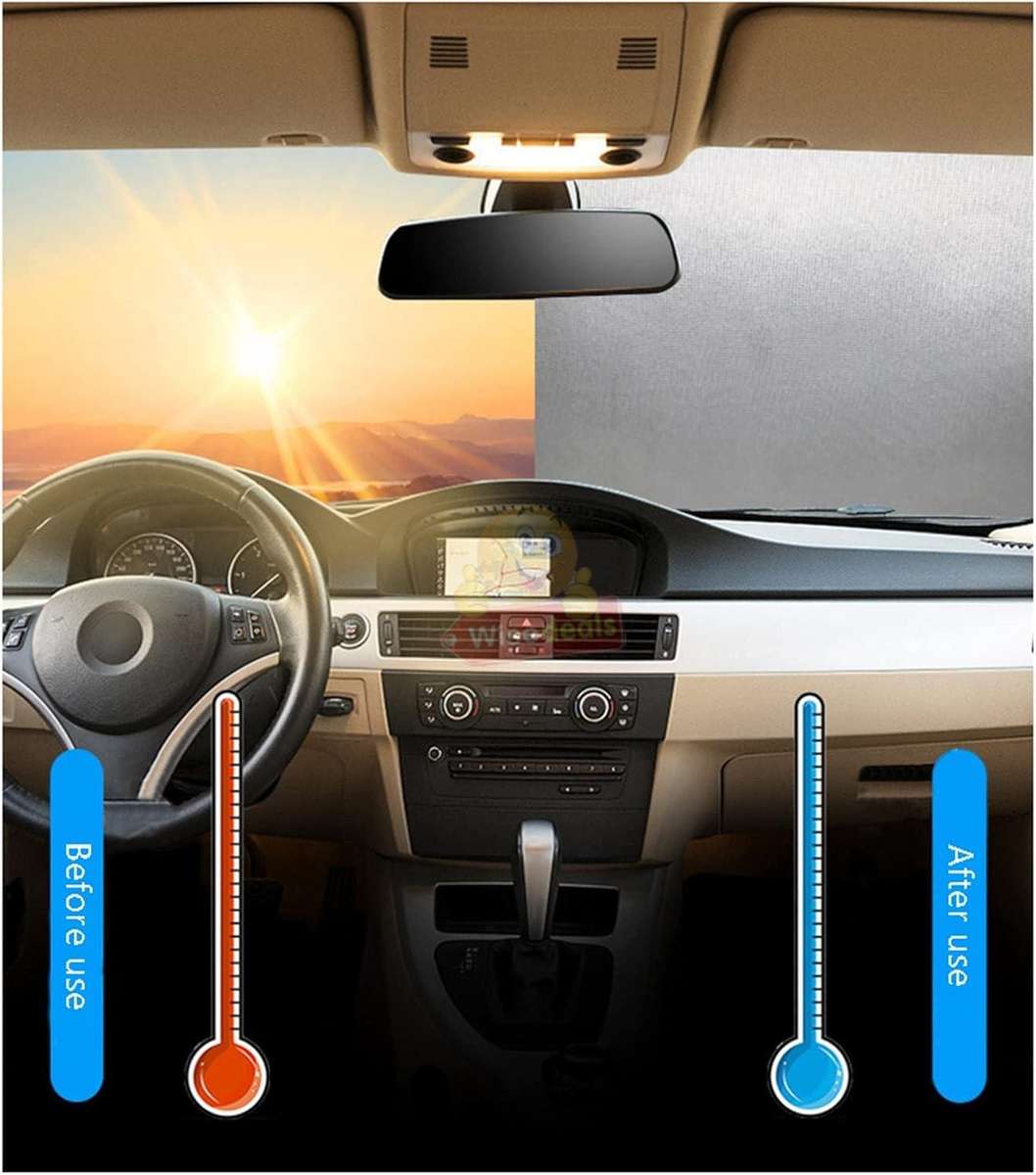 Retractable Car Windscreen Sunshade