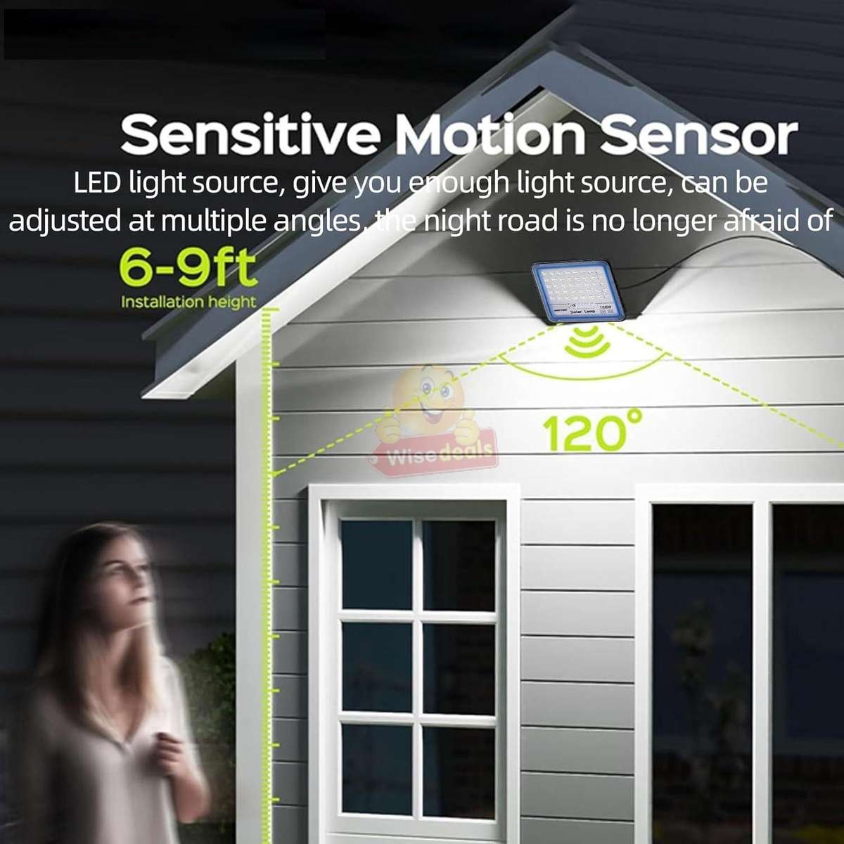 200W LED SOLAR Flood Light with Panel and remote control