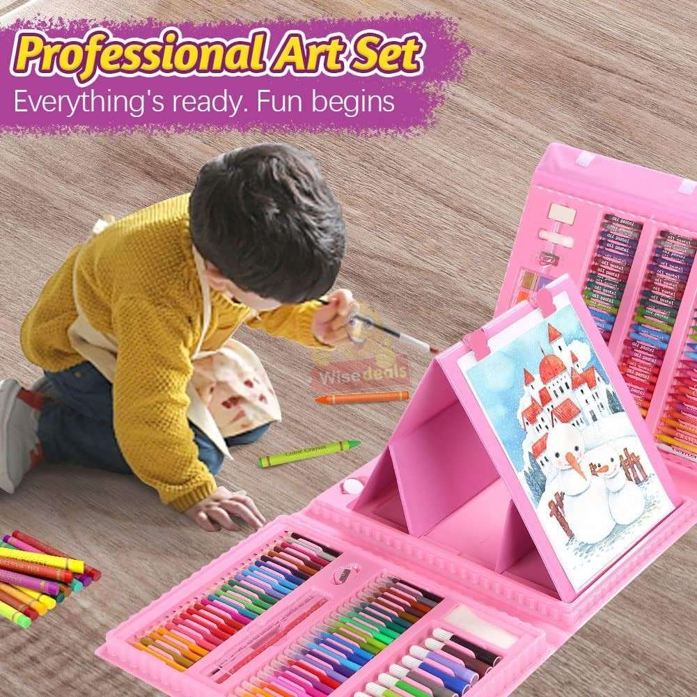 Super Mega 208 Piece Premium Art Set, Keep your Child busy for Hours and a Great Gift