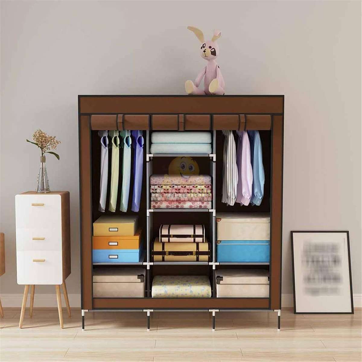 Large Coffee Colour Wardrobe 130 X 45 X 170cm