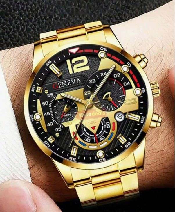 2 Piece Mens Watch and Bracelet Set includes Complimentary Gift Box