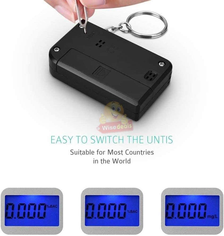 Portable Professional Breath Alcohol Detector with Digital LCD Display