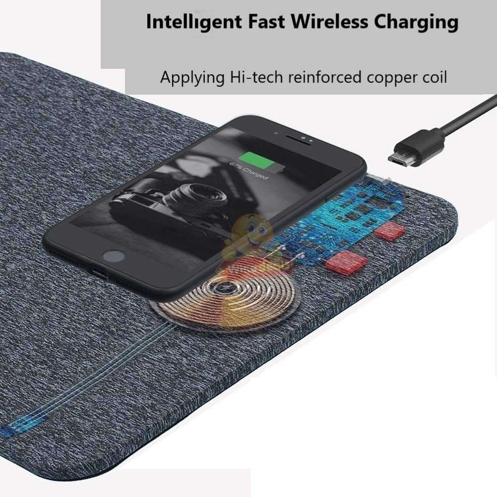 Fast Qi Wireless Charging Mouse Pad in Black