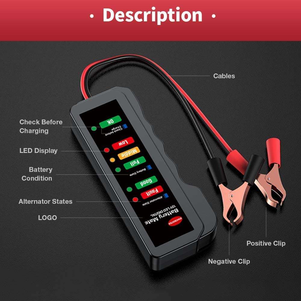 12V Car Digital Battery and Alternator Tester