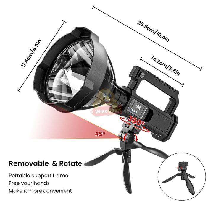 Large LED Search and Flash Light and Tripod