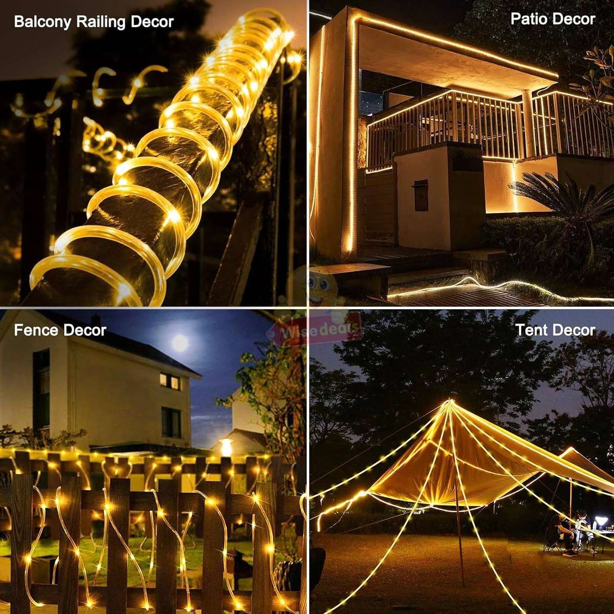10m LED Solar String Tube Lights