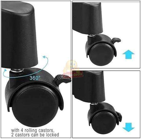 Double Pole Stainless Steel Telescopic Clothes Stand with Wheels