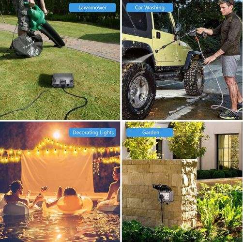 10 Meters Extension Cord with 2 X 3-point Plugs