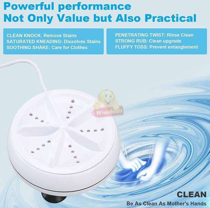 Mini Ultrasonic Turbine Washing Machine