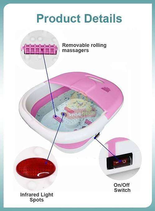 Foldable Foot Spa, Activates Blood Circulation, Relaxes Muscles, Relieve Pain and Inflammation