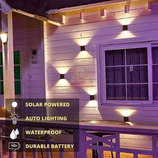 2 Pack Mini Solar Sensor Wall Lights