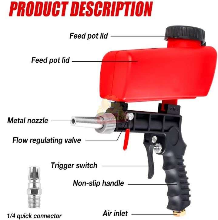 Handheld Easy to Operate Pneumatic Sandblaster Gun