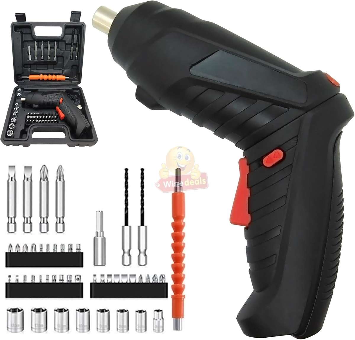 Cordless USB Charging Mini Rechargeable Electric Screwdriver Drill LED Light