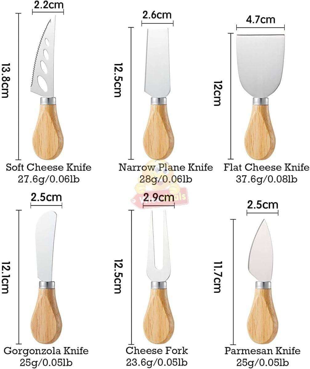 6 Piece Stainless Steel Cheese Set