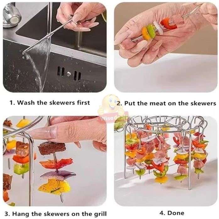 Stainless Steel Air Fryer Set. 24 Skewers