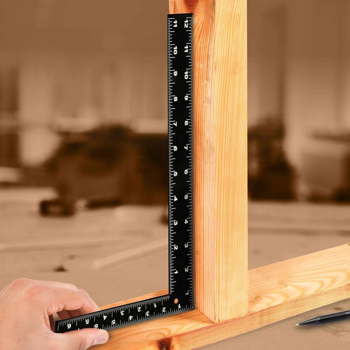 Metal L-Square Shaped Square Ruler 20 X 30cm