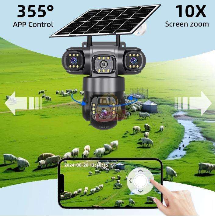 3 Camera Waterproof SOLAR IP WIFI or 4G (Sim Card) Camera
