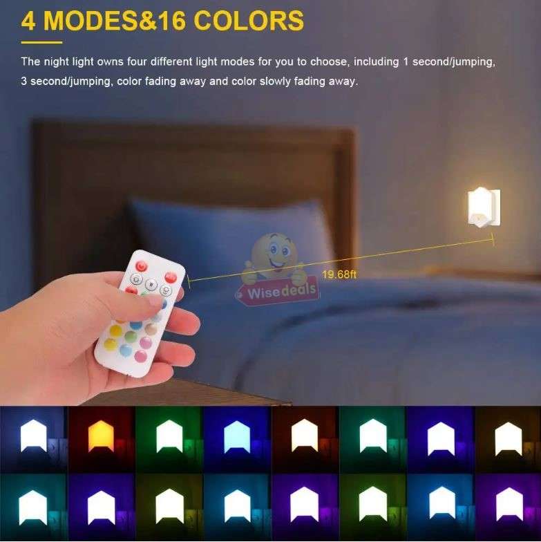 Smart RGB 16 Colour Night Light with 4 Dynamic Lighting Effects