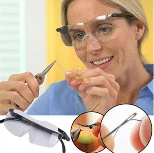 160 Percent Magnifying glasses that help provide comfortable eye protection with clear lens.