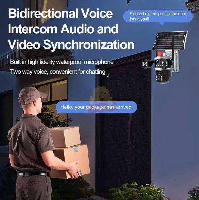 Latest 3-in-1 AI Alarm WIFI IP SOLAR Siren and Flashing Light Camera with Panel