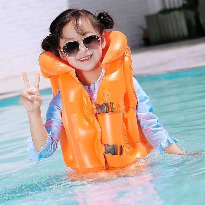 Childrens Inflatable Safety Swimming Vest Jacket Available in 3 Colours