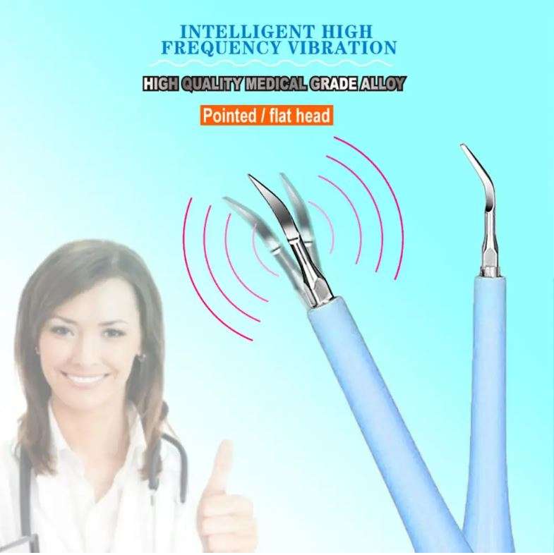 6-in-1 Electric Toothbrush and Calculus Remover Dental Care Tool Set in Blue