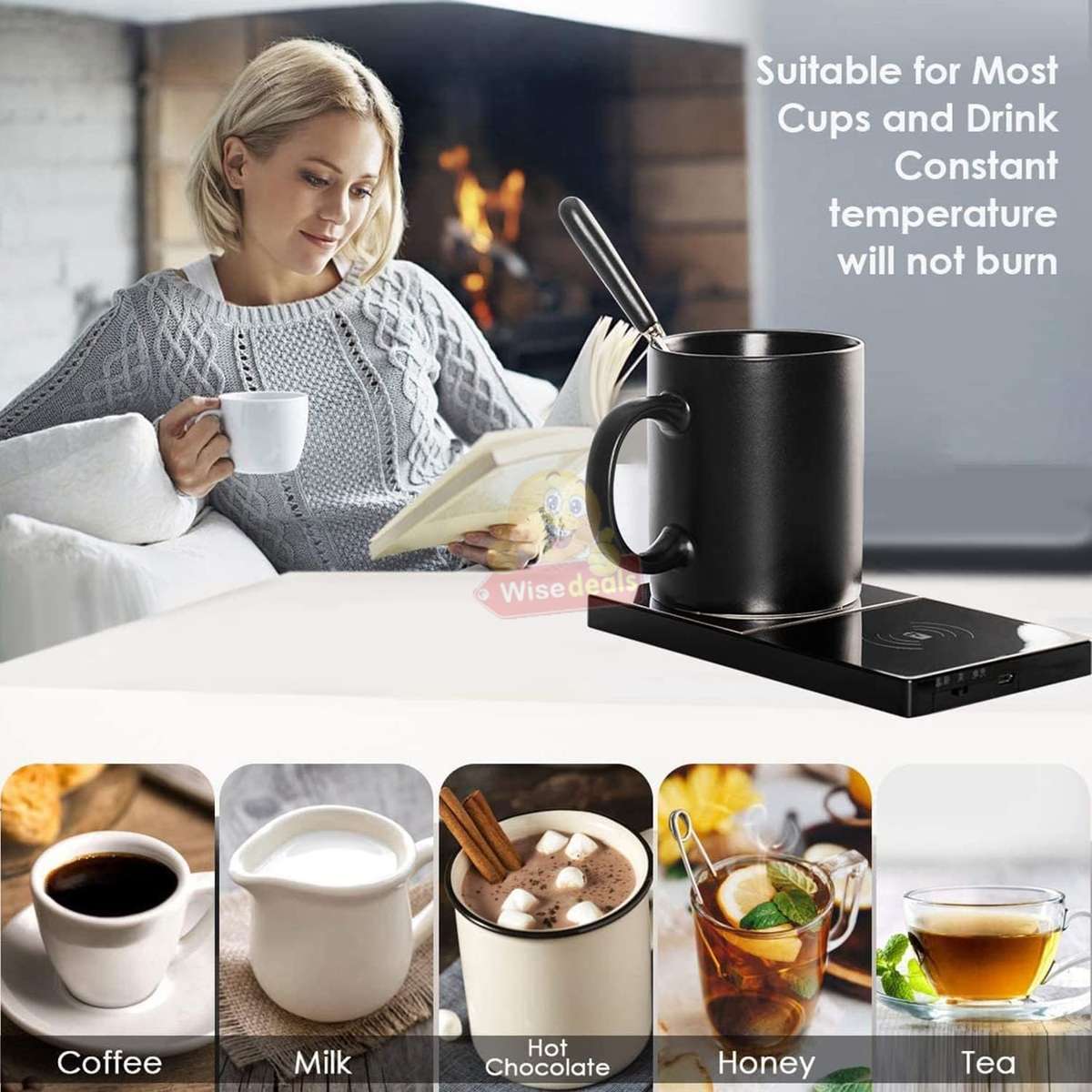2-in-1 Wireless Charger and Coffee Cup Warmer