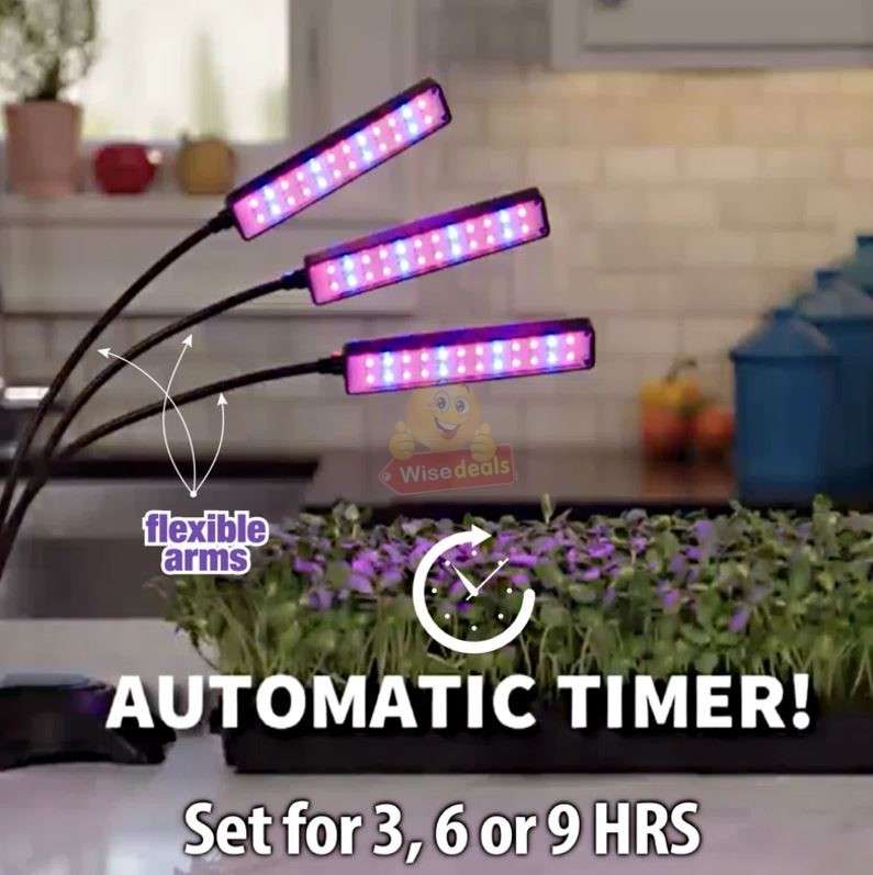 3 Adjustable Light Head LED Grow Light system