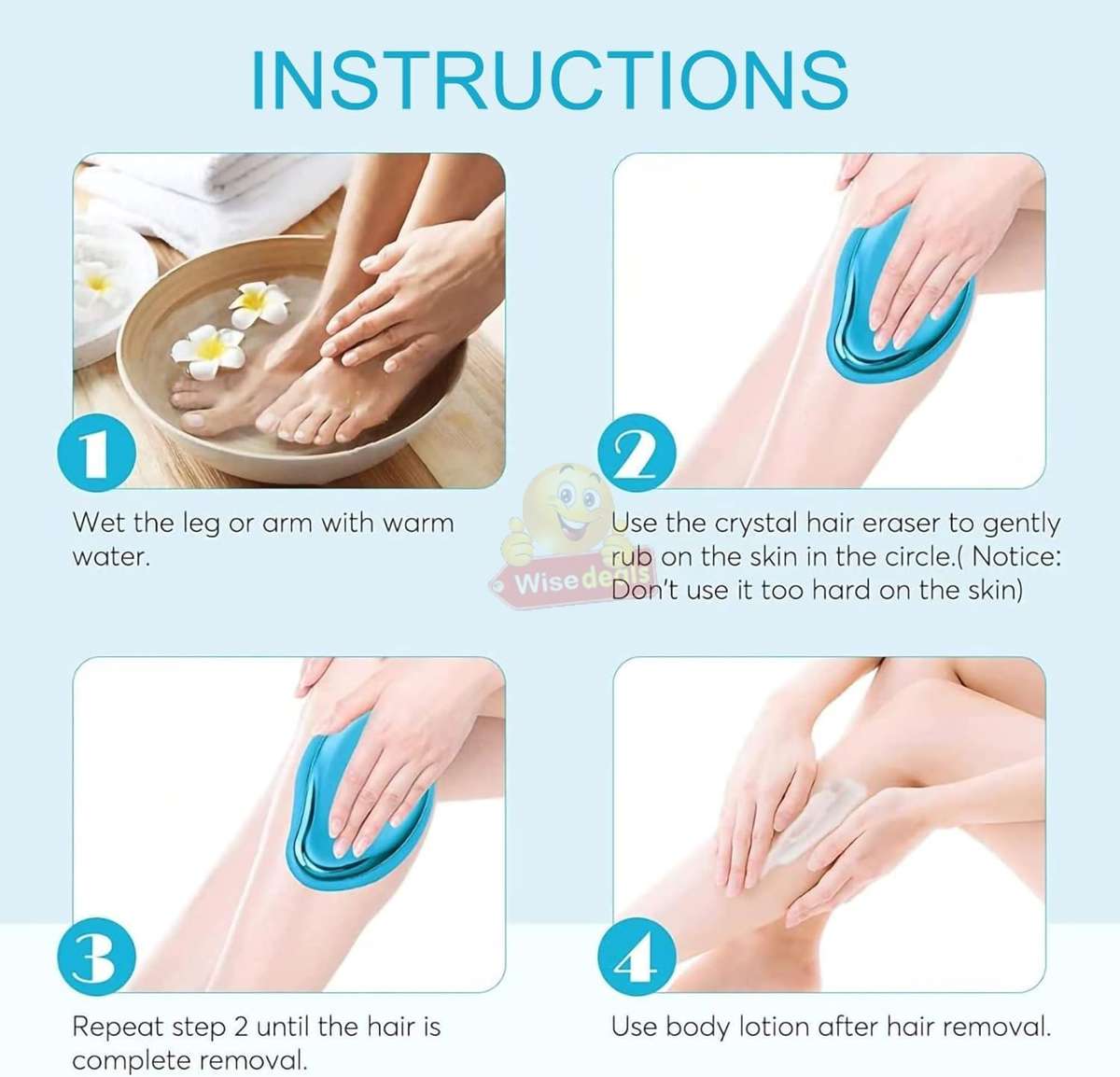 Painless and easy Crystal Hair Remover