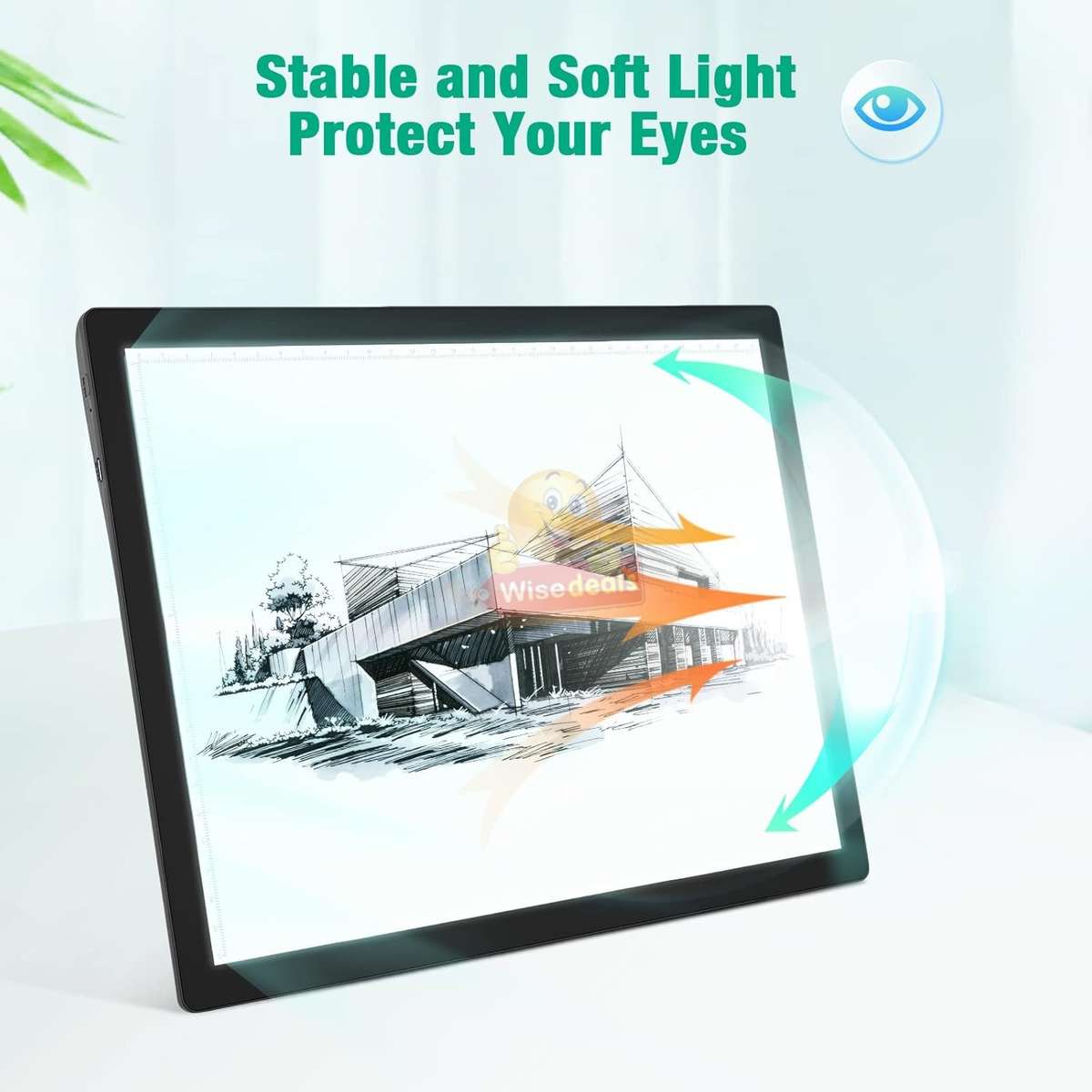 Large 2500mAh Lithium Battery LED Brightpad with scale