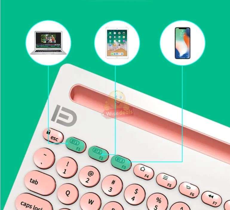 3 Channels Universal Wireless Bluetooth Slim Keyboard for Tablets Phone