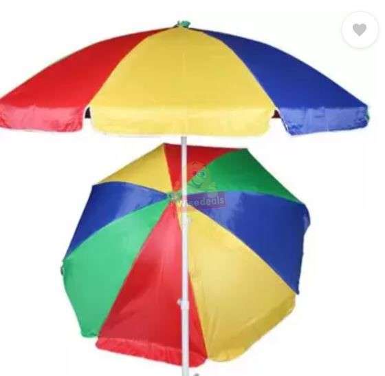 Large Outdoor Rainbow Garden or Beach Umbrella
