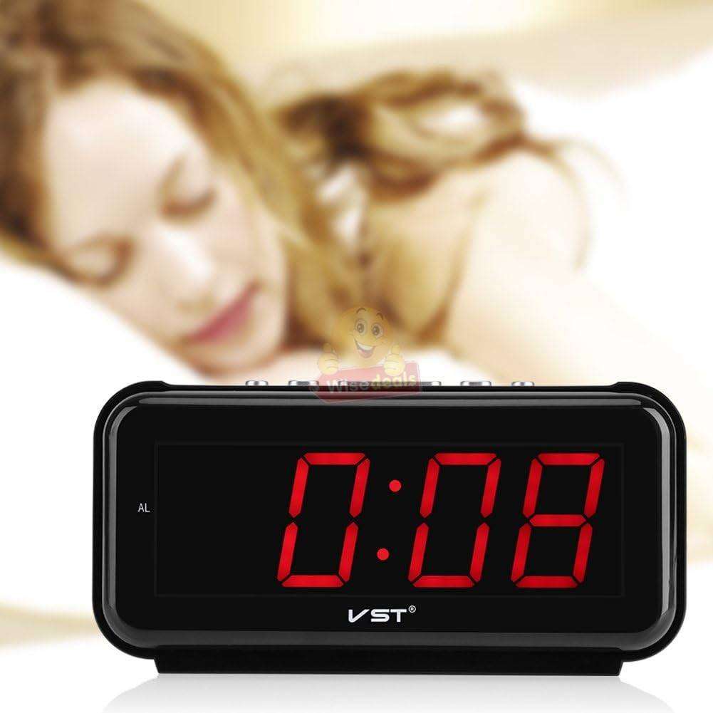 LED Digital Alarm Clock time snooze 24H
