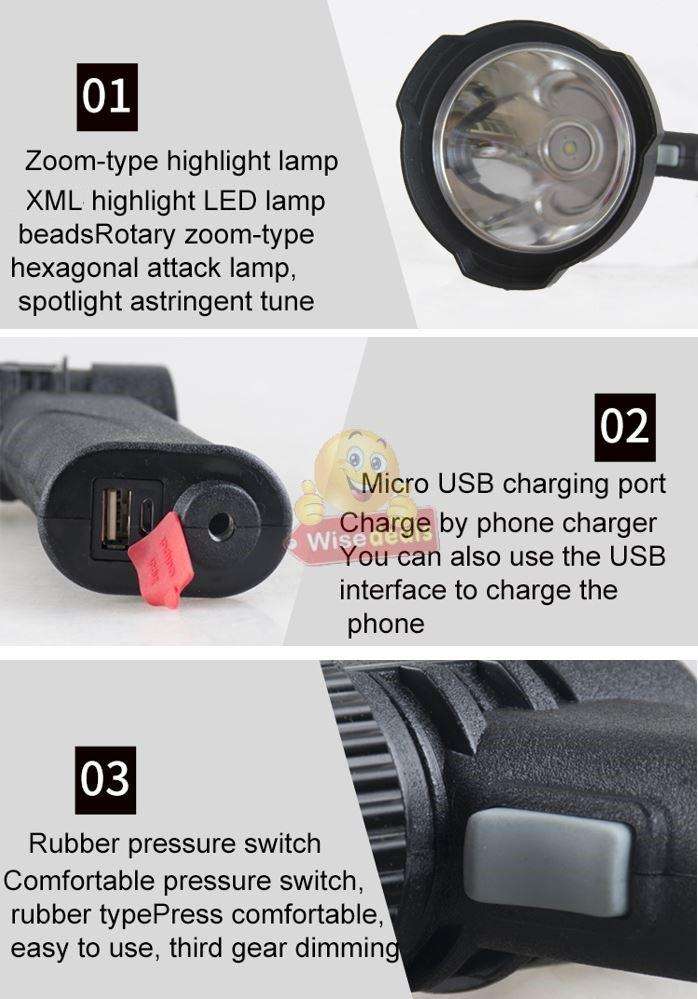 Super Far Distance 4000mAh LED Search Light Mobile Power Bank