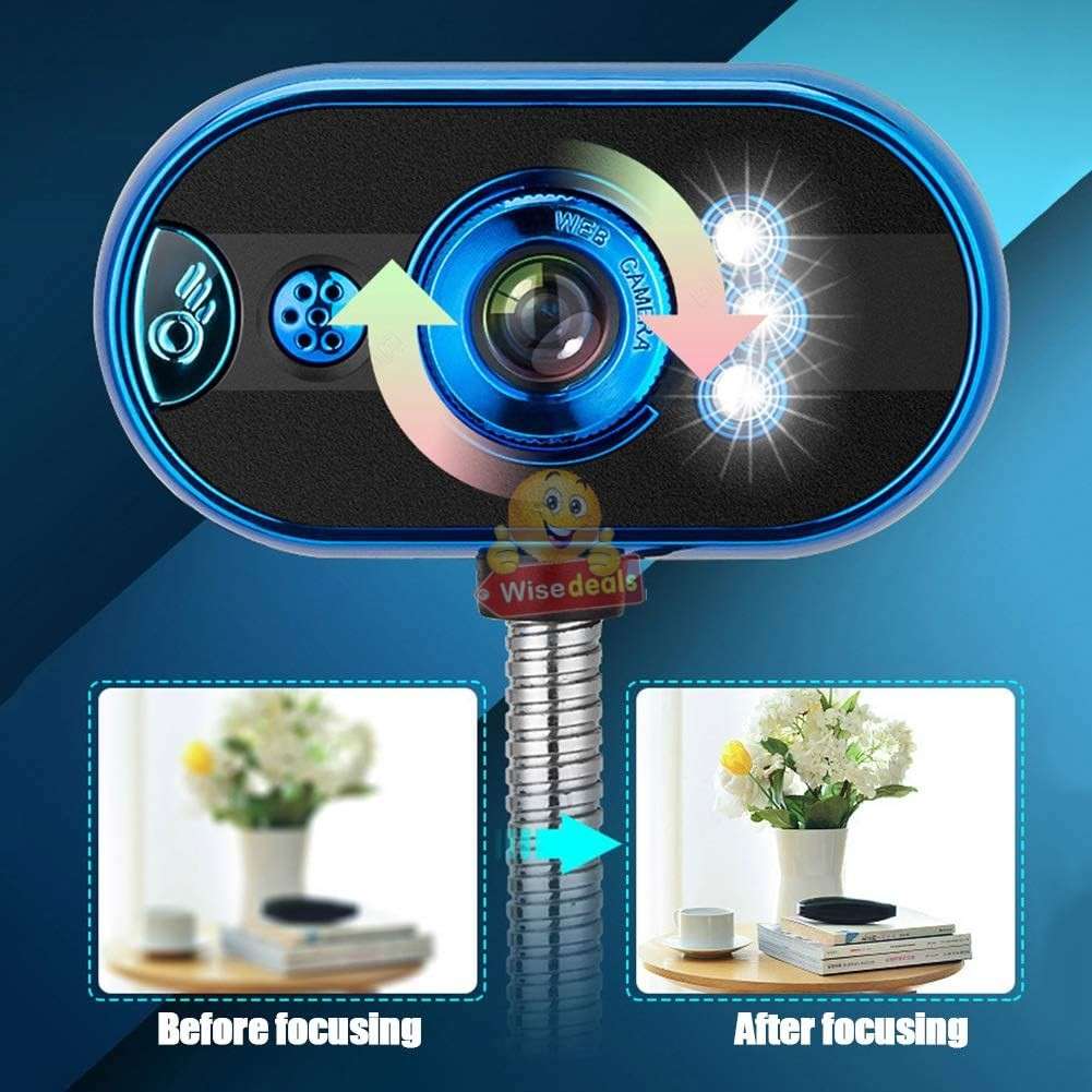 Full HD Multifunction Night Vision USB Autofocus Webcam with Microphone