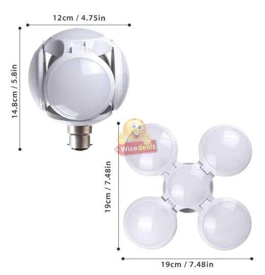 40W E27 Deformable LED Folding Football UFO Light