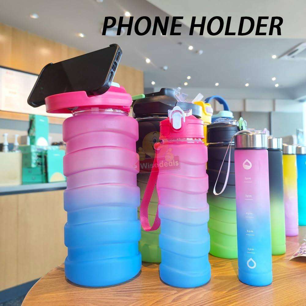 3 Piece Phone Stand Holder Water Bottle Set