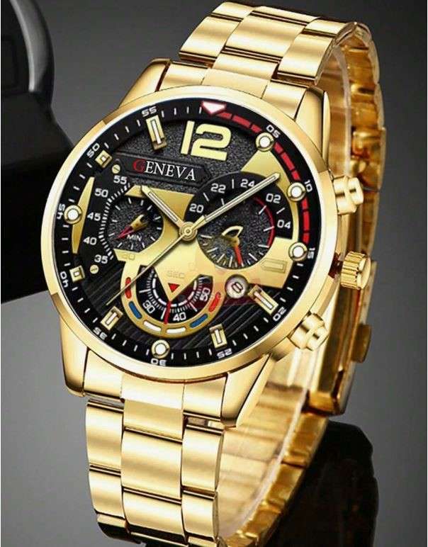 2 Piece Mens Watch and Bracelet Set includes Complimentary Gift Box