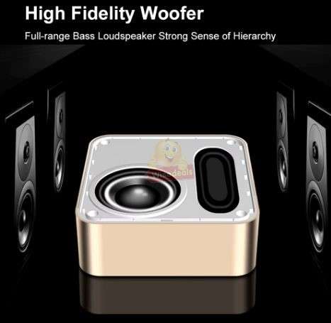 Portable Bluetooth Stereo Speaker with Built-in MIC & Light Support Hands-free Calls & TF Card & AUX