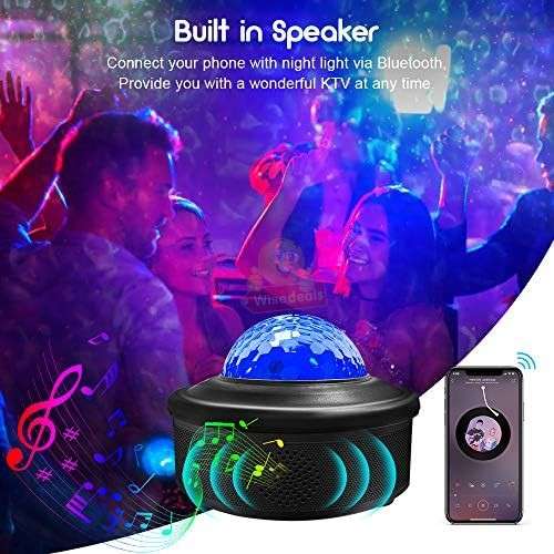 Bluetooth Speaker and Starry Sky Projection Night Light with Remote