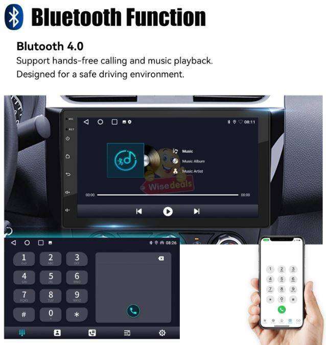 Touch Screen Quad Core Android 10.0 7-Inch Car Radio GPS Multimedia Player