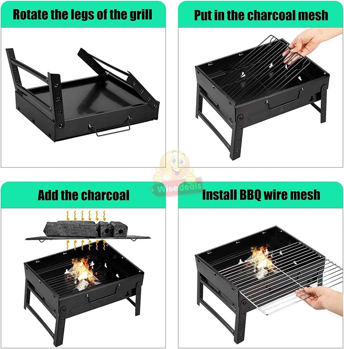 Folding Portable Barbecue Charcoal Grill Braai