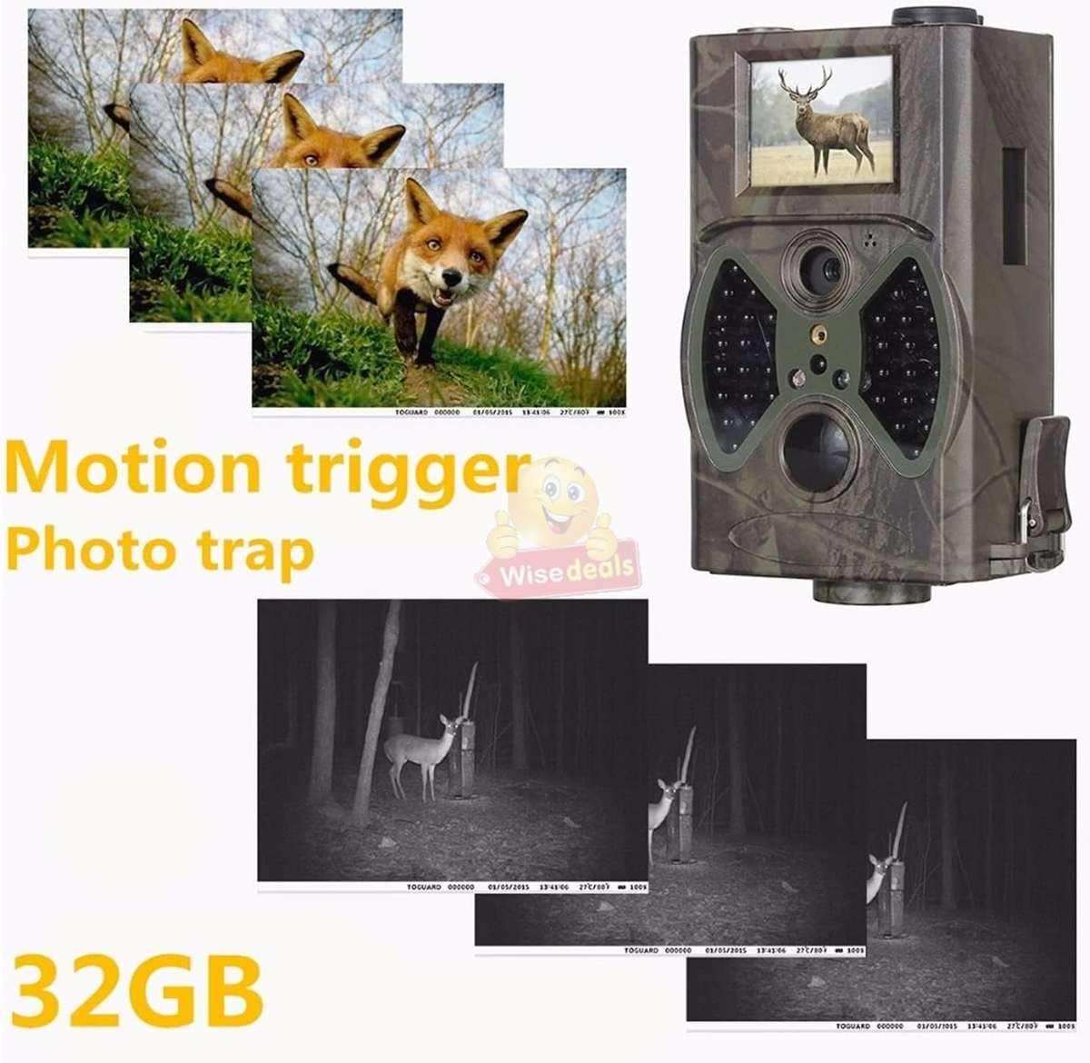 16MP Trial Camera with Remote Control and Accessories High-Quality Photos and Videos