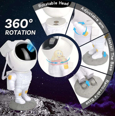 Astronaut Starry Sky Colourful Star Projector with Timer