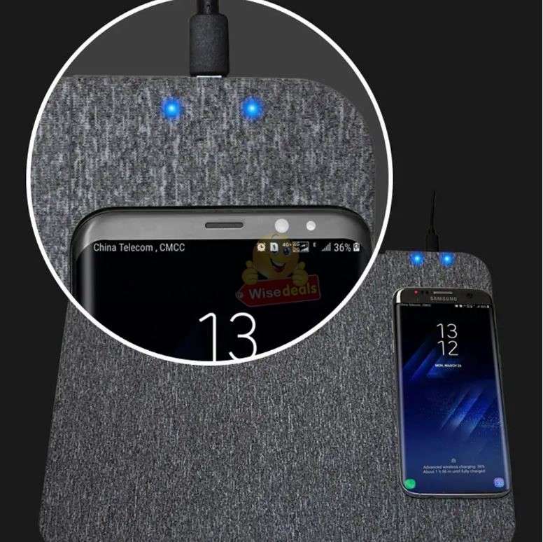 Fast Qi Wireless Charging Mouse Pad in Black