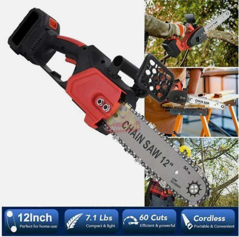 Large 12 Inch Cordless Chainsaw 21V