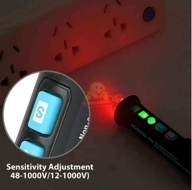 Multi-Function 12V / 48V -1000V Pen Style Non-Contact AC Voltage Detector