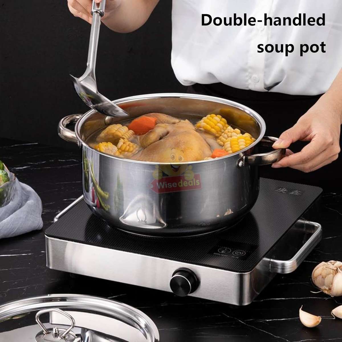 15 Piece Stainless Steel Mirror Polished Cookware set