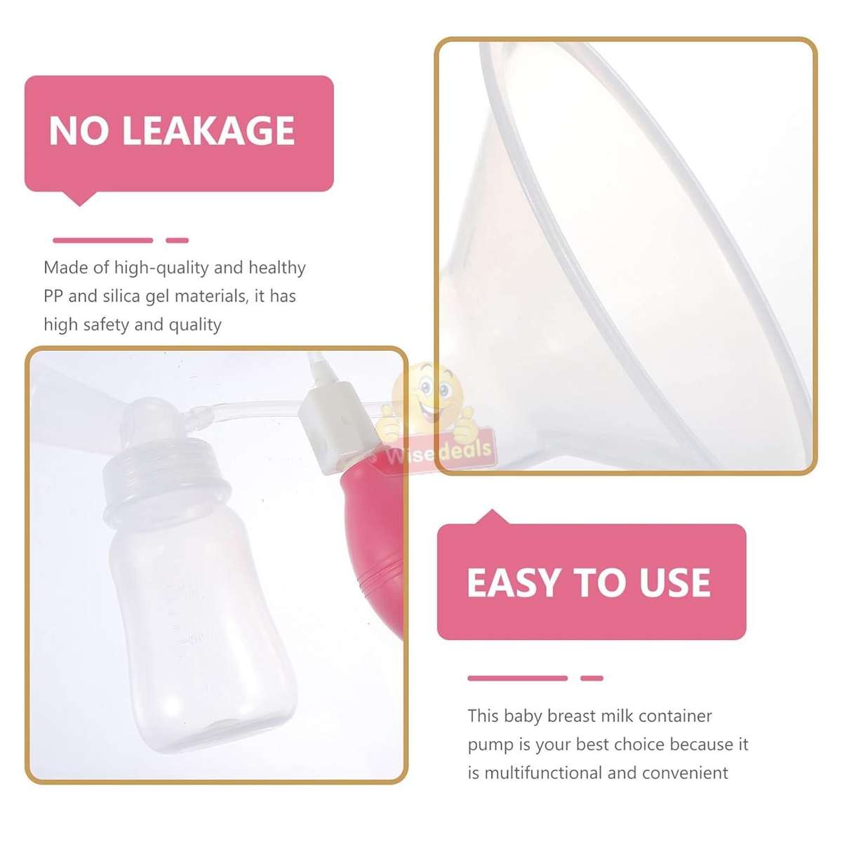 Multi-function 120ml Manual Breast-Feeding Pump with Lid
