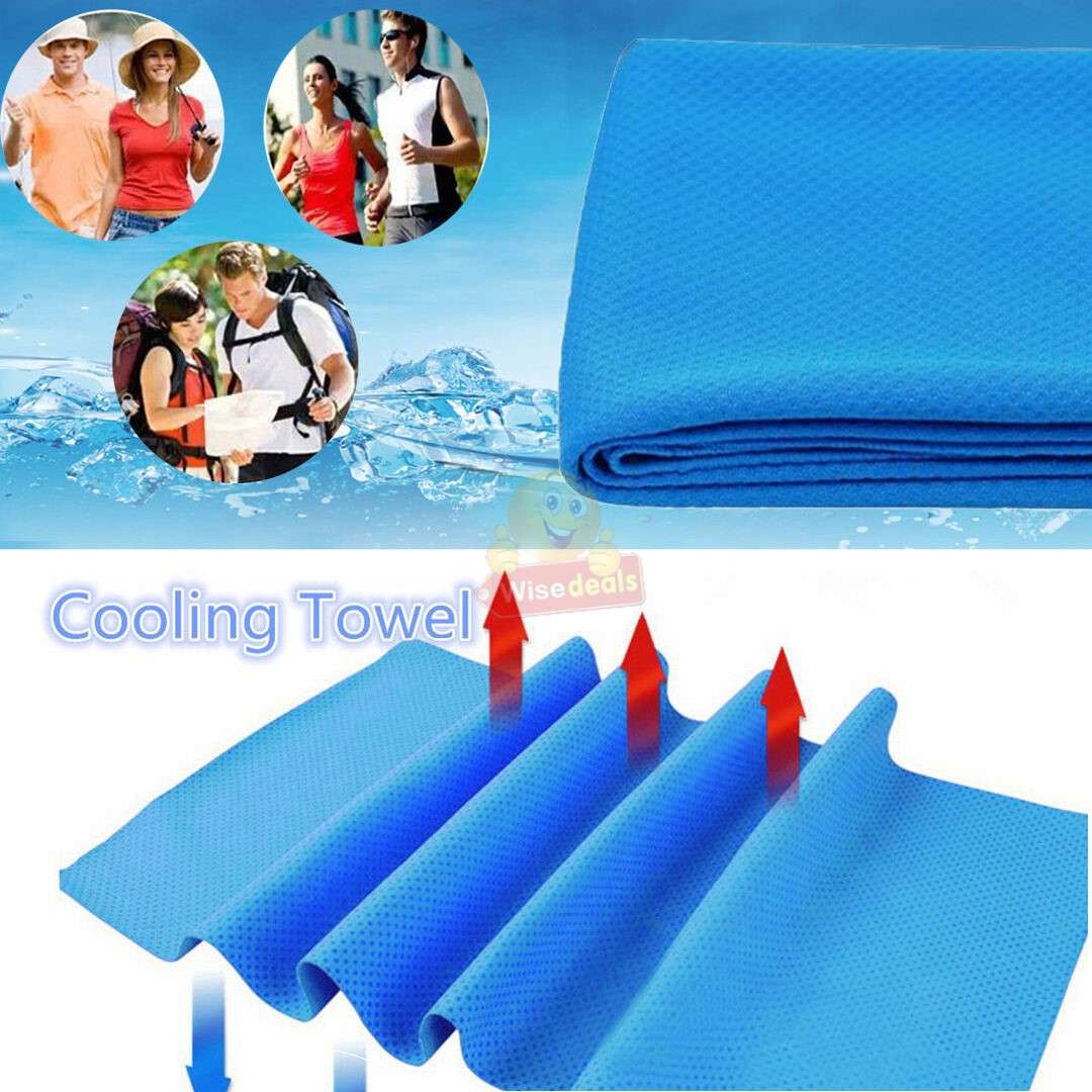 Instant Cooling Towel, Simply just Wet it, Wing it and Snap it and it will get Cooler